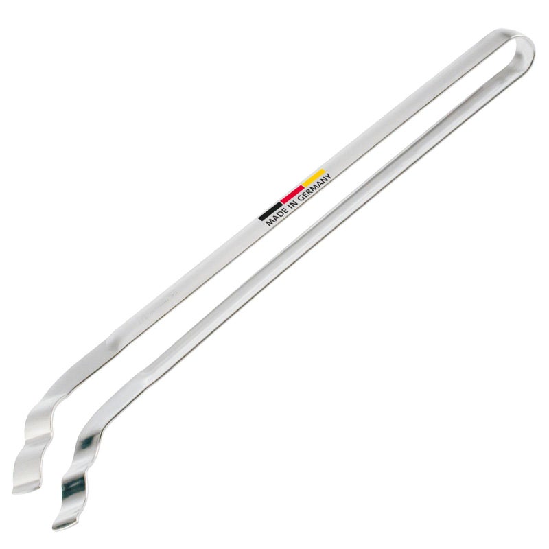 Westmark Sausage Tongs Bent, 13.4", Stainless Steel - Image 1